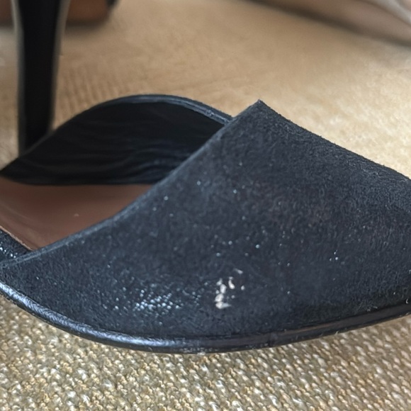 Donald J Pliner Leather Lamé Strappy Stiletto Heels - 9